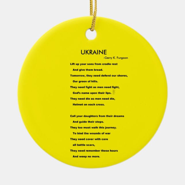 UKRAINE KERAMIK ORNAMENT (Vorne)