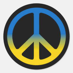 Ukraine - Klassischer Round-Sticker Runder Aufkleber