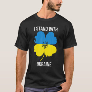 Ukraine Kleeblatt der Flagge Vintag St. Patrick's  T-Shirt