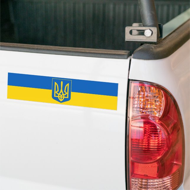 Ukraine-Konflikt mit Gelb- und Blauer Flagge Autoaufkleber (Auf Lkw)