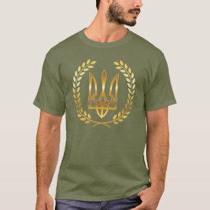 Ukraine Krieger Goldenes Dreizack T-Shirt