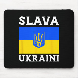Ukraine Landesflagge Stolz Slava Ukraini 1 Mousepad