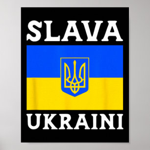 Ukraine Landesflagge Stolz Slava Ukraini 1  Poster