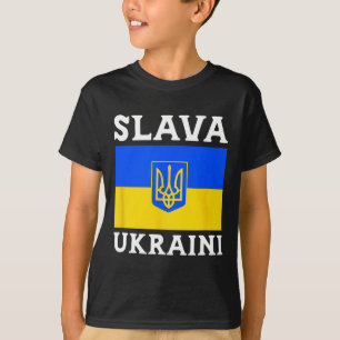 Ukraine Landesflagge Stolz Slava Ukraini 1  T-Shirt
