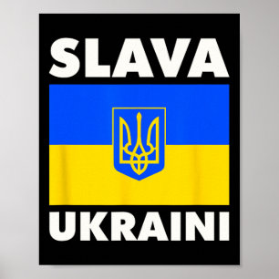 Ukraine Landesflagge Stolz Slava Ukraini 2  Poster