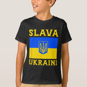 Ukraine Landesflagge Stolz Slava Ukraini 3  T-Shirt