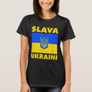 Ukraine Landesflagge Stolz Slava Ukraini T-Shirt