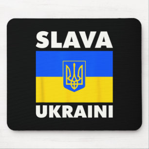 Ukraine Landesflagge Stolz Slawa Ukrajini 2  Mousepad