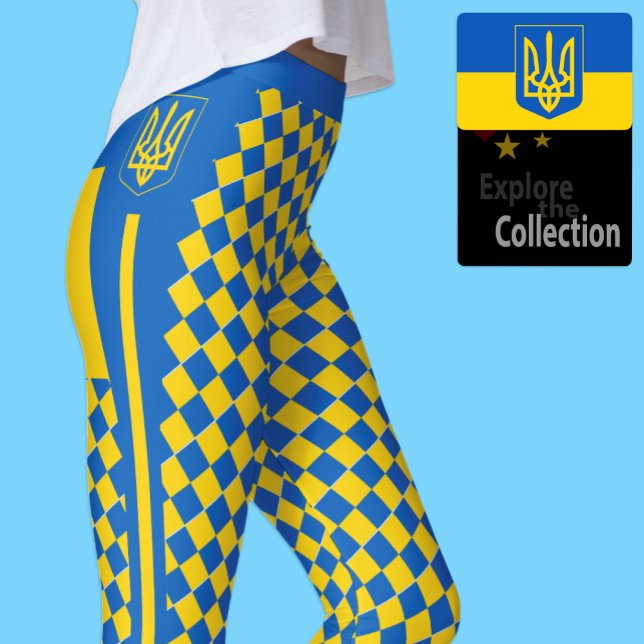 Ukraine Leggings, Premium Mode, ukrainische Flagge Leggings (Von Creator hochgeladen)