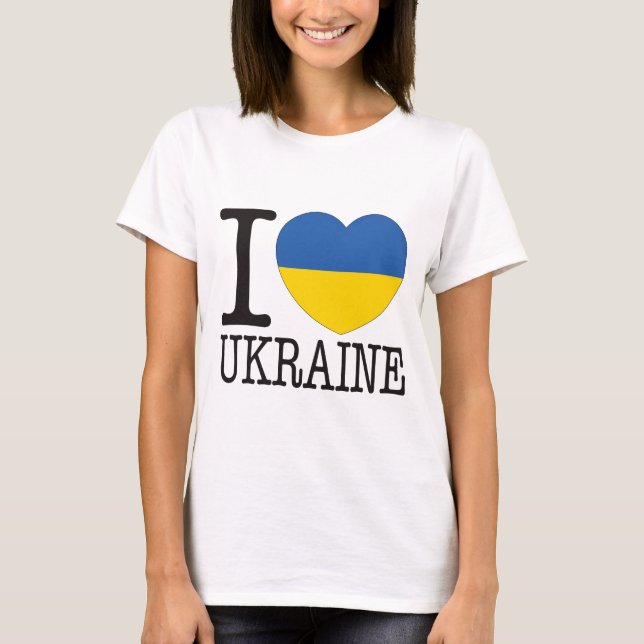 Ukraine-Liebe v2 T-Shirt (Vorderseite)