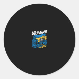Ukraine Liebhaber - Typisches ukrainisches Urlaubs Runder Aufkleber