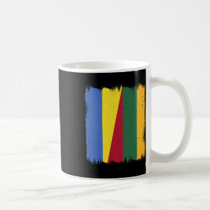 Ukraine Litauen Halbe Flagge Ukrainisch Litauisch  Kaffeetasse