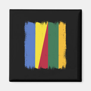 Ukraine Litauen Halbe Flagge Ukrainisch Litauisch Magnet