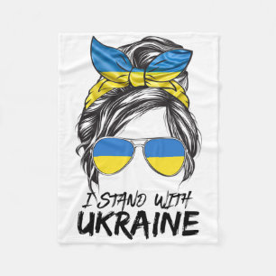 Ukraine Mädchen Ukrainisches Mädchen Flagge Unorde Fleecedecke