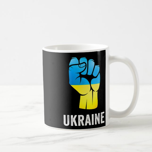 Ukraine Map With Flag Colours Ukrainian Pride Men  Kaffeetasse (Rechts)