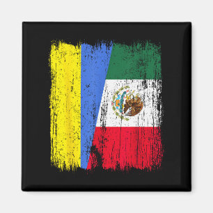 Ukraine Mexiko Halbe Flagge Ukrainisches Mexikanis Magnet