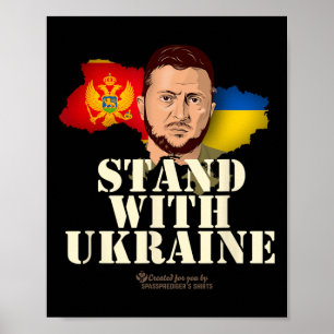 Ukraine Montenegro Wolodymyr Selenskyj Steh Mit U Poster