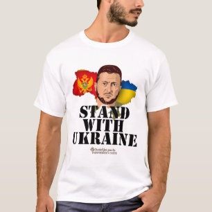 Ukraine Montenegro Wolodymyr Selenskyj Steht Mit T-Shirt