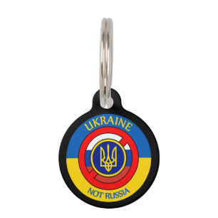 Ukraine - Nicht Russland Button PID-Markierung Haustiermarke