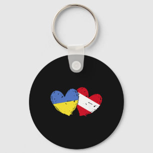 Ukraine Österreich Herz Flagge Ukrainisches Österr Schlüsselanhänger