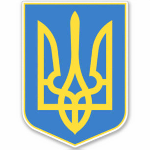 Ukraine Patriotische ukrainische Wappen Aufkleber