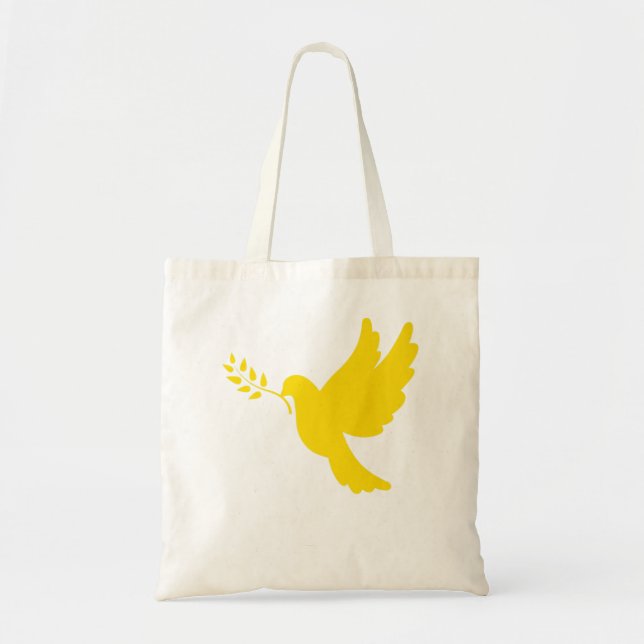 Ukraine Peace Dove Gold Tragetasche (Vorne)