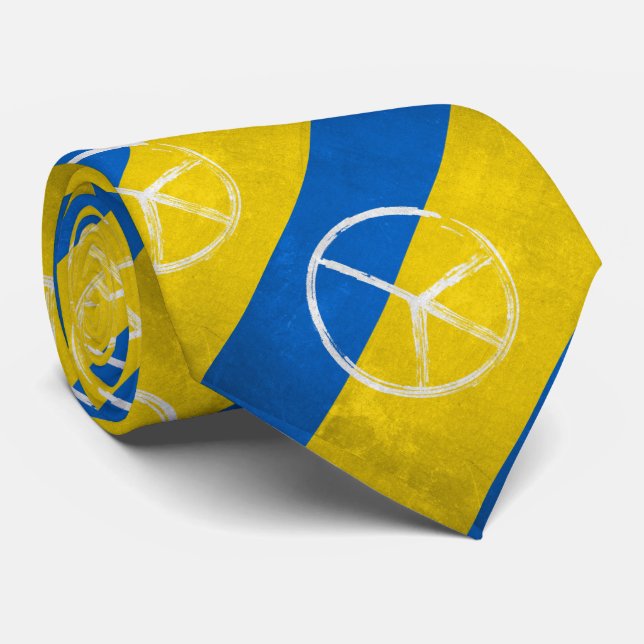 UKRAINE PEACE NECK TIE KRAWATTE (Gerollt)