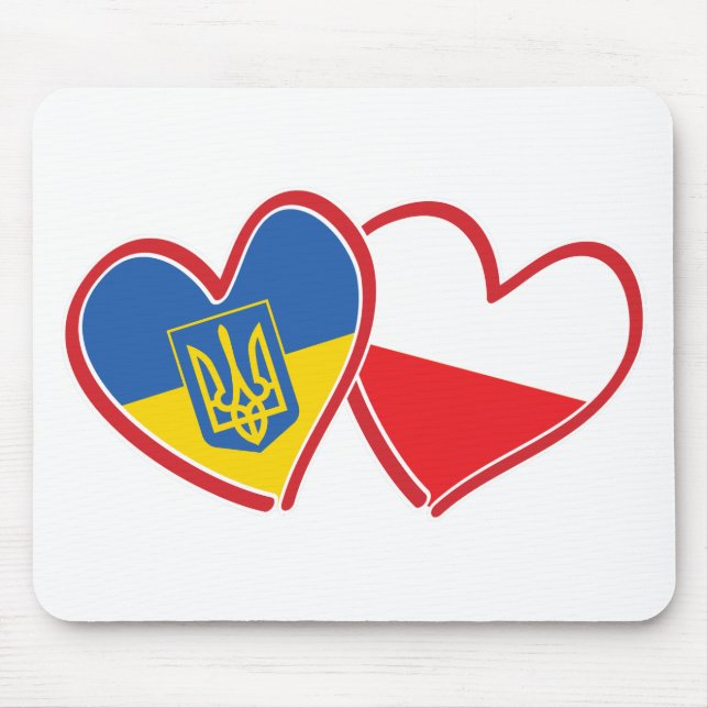 Ukraine-Polen-Flagge Mousepad (Vorne)