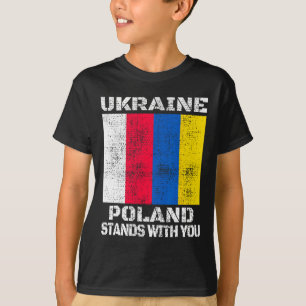Ukraine Polen steht an deiner Seite Polnische Unte T-Shirt