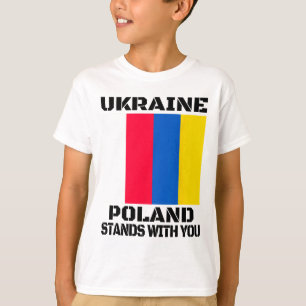 Ukraine Polen steht Ihnen bei Polnische Unterstütz T-Shirt