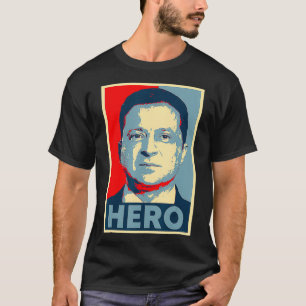 Ukraine Präsident Volodymyr Zelensky Hero Retro Vi T-Shirt