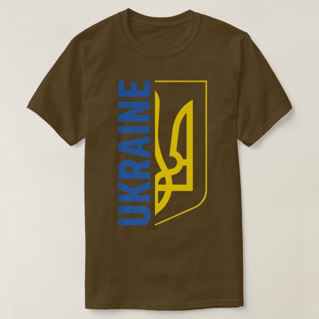 Ukraine Pride Tshirt für Männerbekleidung Emblem U (Design vorne)