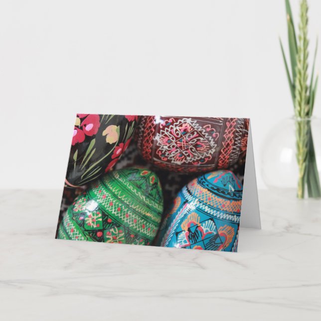 Ukraine pysanky - easter eggs feiertagskarte (Vorderseite)