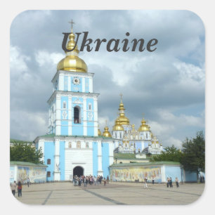Ukraine Quadratischer Aufkleber