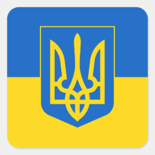 Ukraine Quadratischer Aufkleber