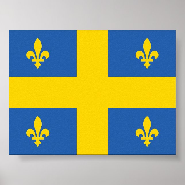 Ukraine - Quebec Quebecois Flag Poster (Vorne)