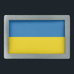 Ukraine Rechteckige Gürtelschnalle<br><div class="desc">Flagge der Ukraine. У к р а н а. Д е р ж а н в</div>