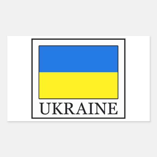 Ukraine Rechteckiger Aufkleber (Vorderseite)