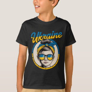 Ukraine Retro-Stil Frau Grafik Kultureller Stolz A T-Shirt