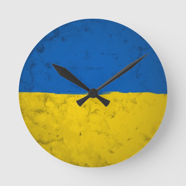 Ukraine Runde Wanduhr (Vorderseite)