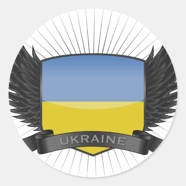 UKRAINE RUNDER AUFKLEBER (Vorderseite)