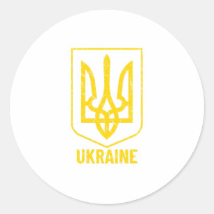 UKRAINE RUNDER AUFKLEBER