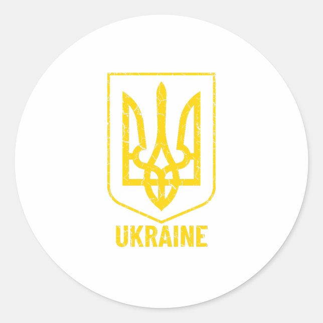 UKRAINE RUNDER AUFKLEBER (Vorderseite)