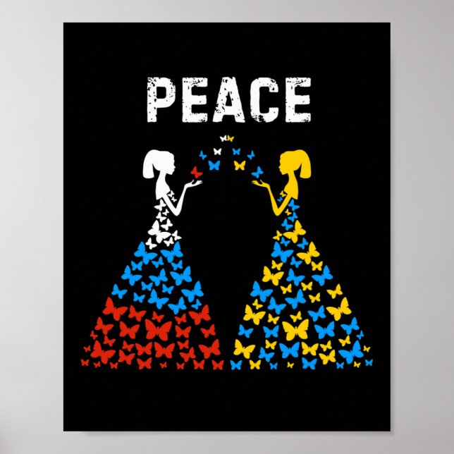 Ukraine Russia Peace Stop War  Poster (Vorne)