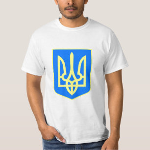 Ukraine-Schild/ukrainischer Wappen-T - Shirt