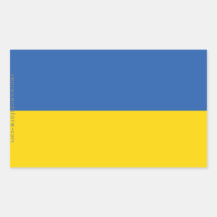 Ukraine Schlichte Flagge Rechteckiger Aufkleber
