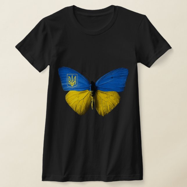 Ukraine Schmetterling Ukraine ukrainische Fahne Li T-Shirt (Ablage )