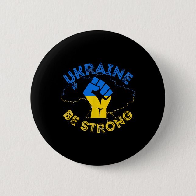 Ukraine Sei Stark Unterstütze Ukraine Stehe Mit Uk Button (Vorderseite)