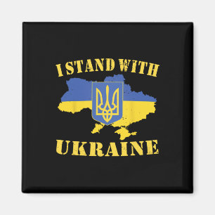 Ukraine-Shirt Ich stehe mit der Ukraine Ukrainisch Magnet