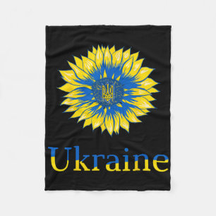 Ukraine-Shirt Niedliche Ukrainer Sonnenblume Retro Fleecedecke
